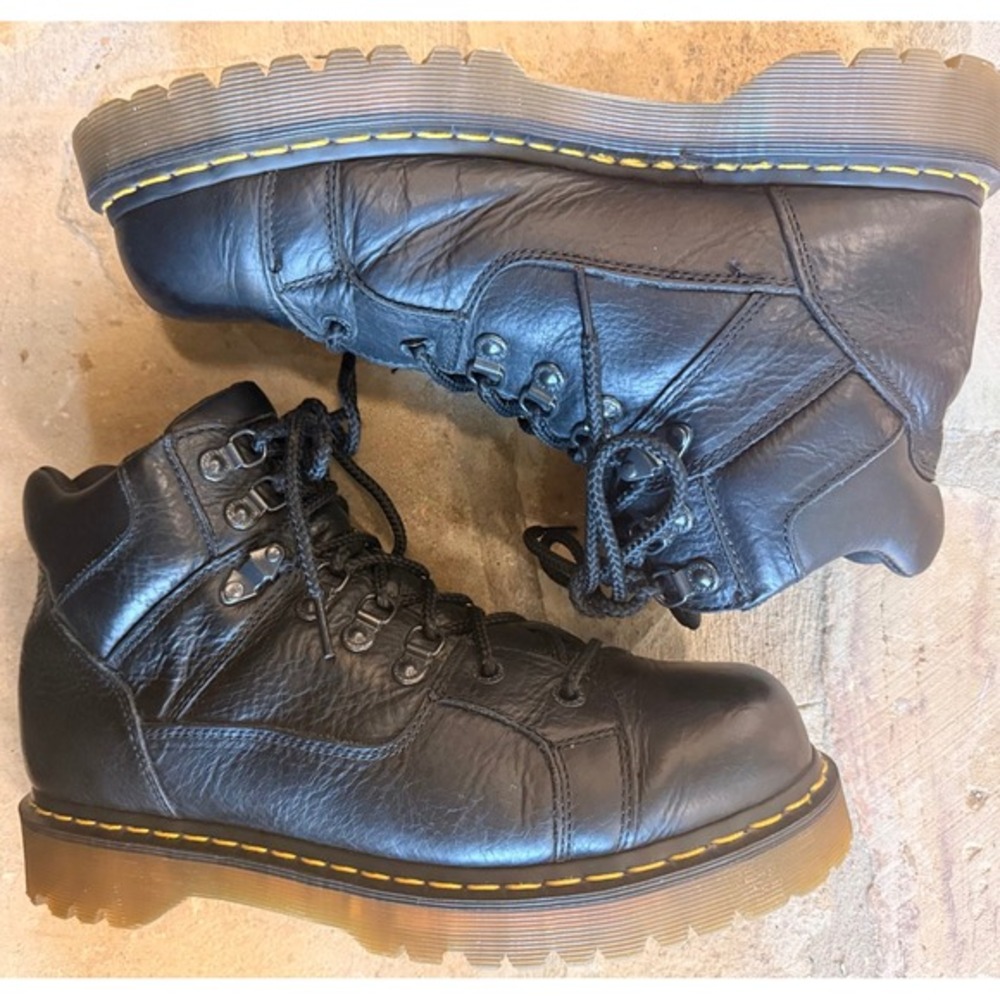 Dr. Martens 8699 Bex Boots Black Leather Hiking Combat Mens US 12 UK 11 EU 46 - Picture 3 of 10
